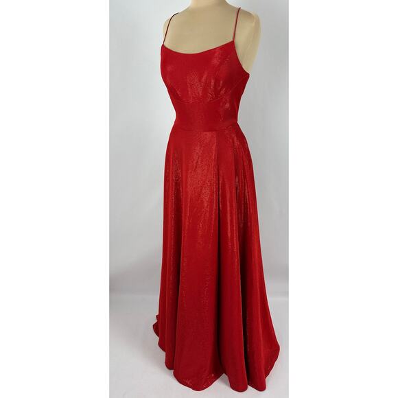 Cinderella Divine Size 10 Red Sparkle Glitter Evening Gown Christmas Gala Formal - Picture 7 of 16